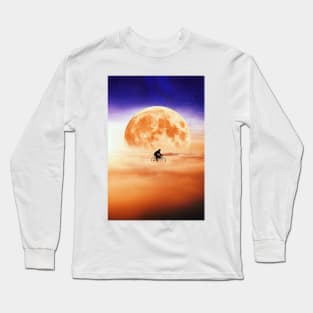 Riding a bicycle through the clouds Long Sleeve T-Shirt